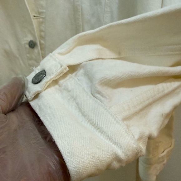 Levi's Men's White Denim Jacket Excellent Condition Size XXL Vintage Y2K Red Tab - Picture 9 of 15